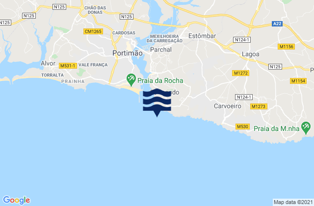 Mappa delle maree di Ponta do Altar, Portugal