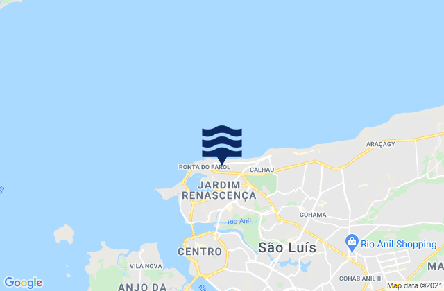 Mappa delle maree di Ponta do Farol, Brazil