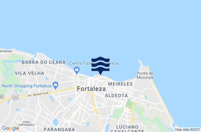 Mappa delle maree di Ponte Metalica, Brazil