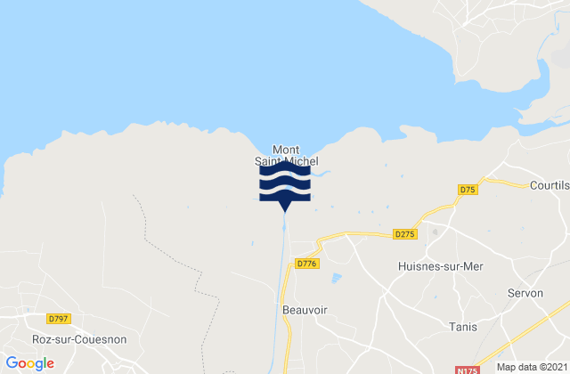 Mappa delle maree di Pontorson, France