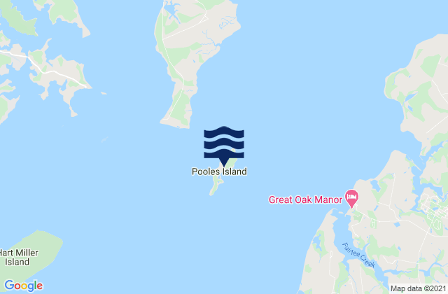 Mappa delle maree di Pooles Island, United States