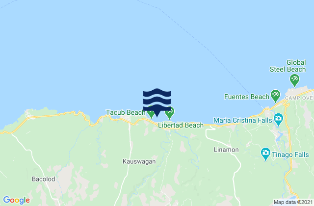 Mappa delle maree di Poona-Piagapo, Philippines