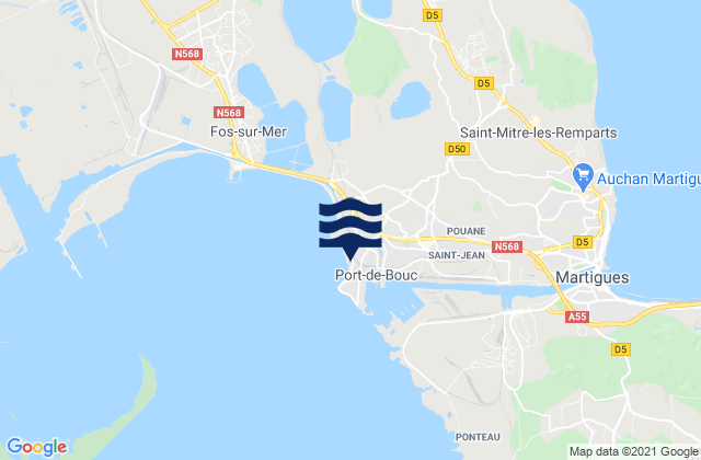 Mappa delle maree di Port-de-Bouc, France