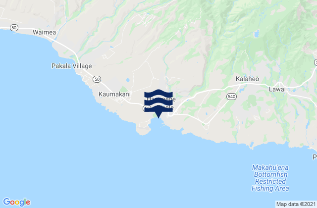Mappa delle maree di Port Allen (Hanapepe Bay), United States