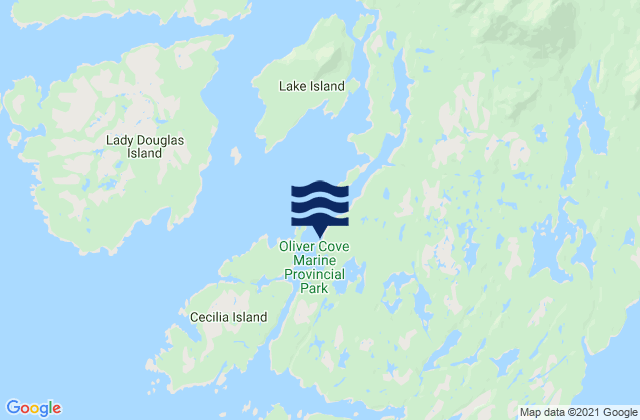 Mappa delle maree di Port Blackney, Canada