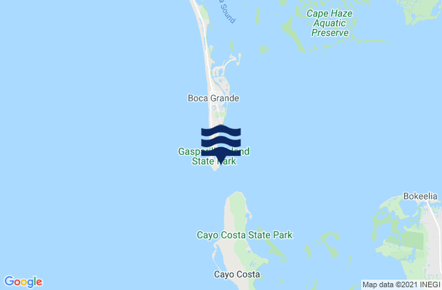 Mappa delle maree di Port Boca Grande Charlotte Harbor, United States