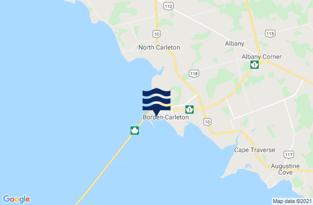 Mappa delle maree di Port Borden, Canada