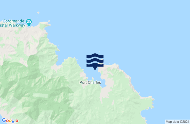 Mappa delle maree di Port Charles, New Zealand