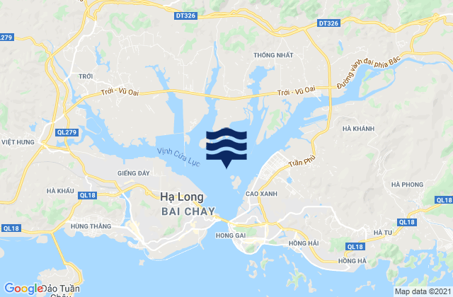 Mappa delle maree di Port Courbet, Vietnam