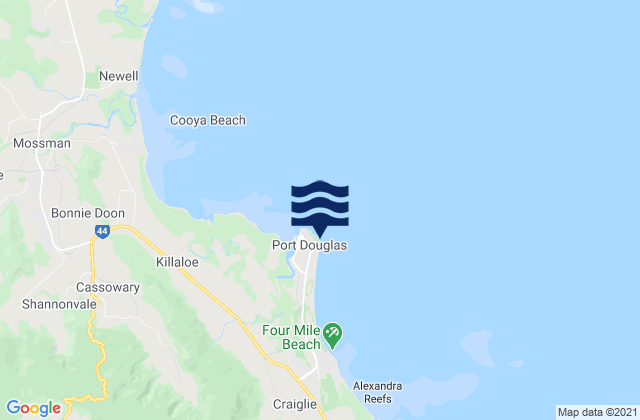 Mappa delle maree di Port Douglas, Australia
