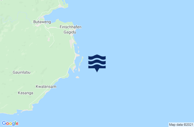Mappa delle maree di Port Dreger, Papua New Guinea