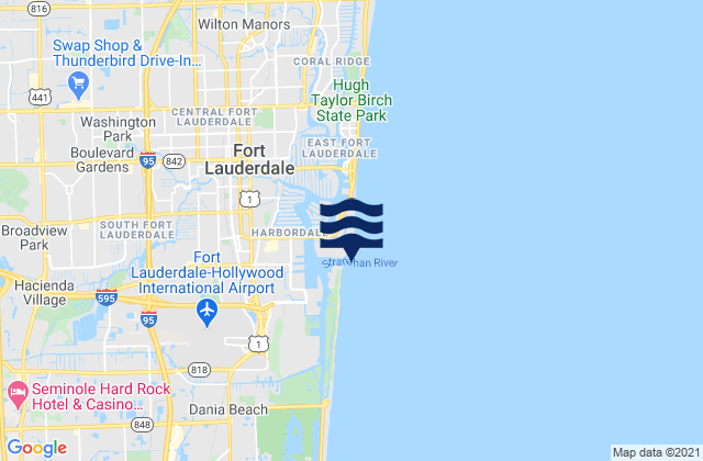 Mappa delle maree di Port Everglades Entrance, United States