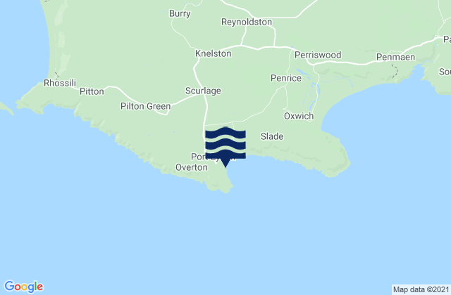 Mappa delle maree di Port Eynon Beach, United Kingdom