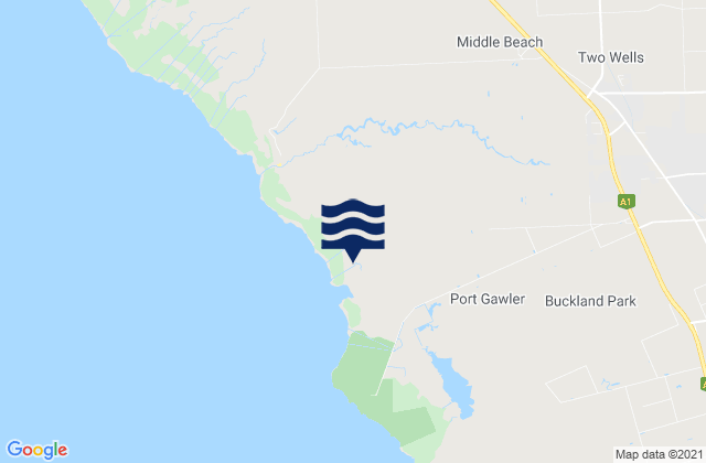 Mappa delle maree di Port Gawler Beach, Australia
