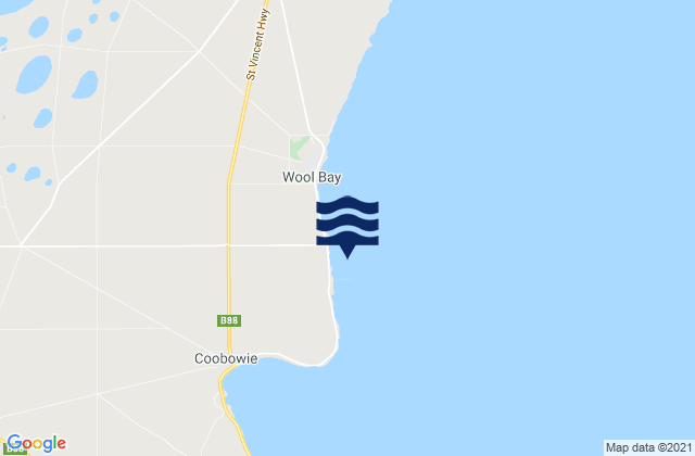 Mappa delle maree di Port Giles, Australia