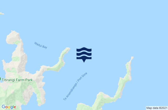 Mappa delle maree di Port Gore, New Zealand