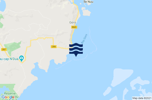 Mappa delle maree di Port Goro Toemo Island, New Caledonia