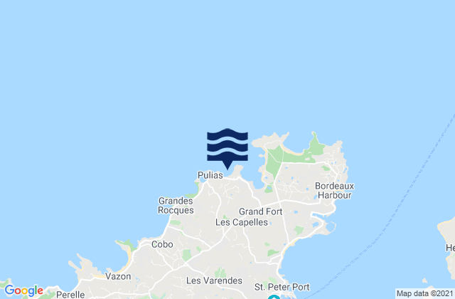 Mappa delle maree di Port Grat Beach, France