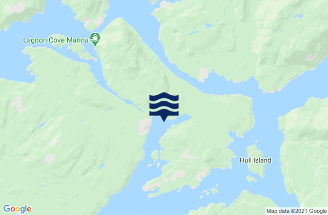 Mappa delle maree di Port Harvey, Canada