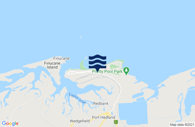 Mappa delle maree di Port Hedland, Australia