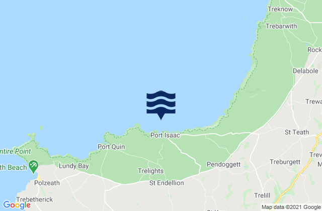 Mappa delle maree di Port Isaac, United Kingdom