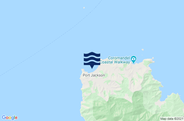 Mappa delle maree di Port Jackson, New Zealand