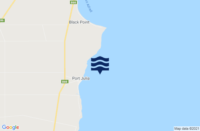 Mappa delle maree di Port Julia, Australia