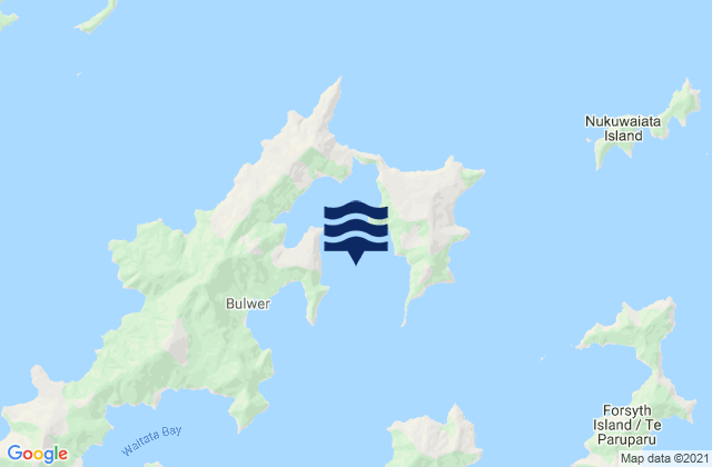 Mappa delle maree di Port Ligar, New Zealand
