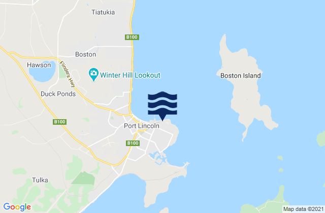 Mappa delle maree di Port Lincoln, Australia