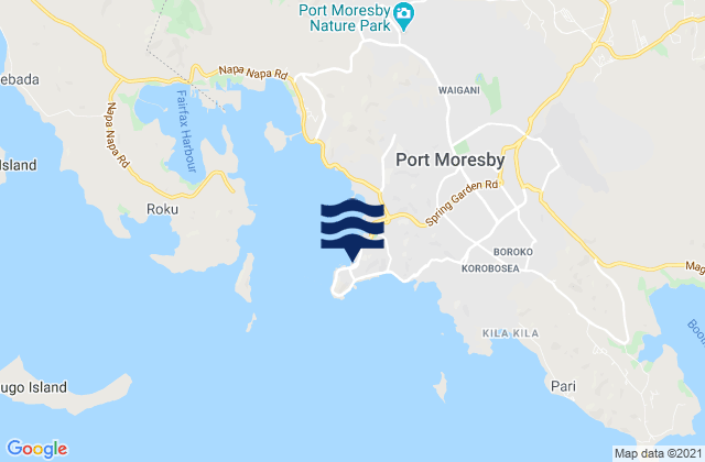 Mappa delle maree di Port Moresby, Papua New Guinea