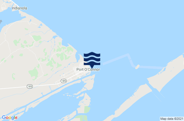 Mappa delle maree di Port O'Conner, United States
