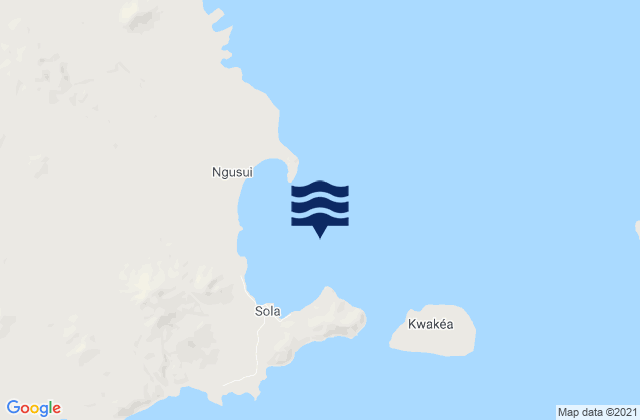 Mappa delle maree di Port Patteson Banks Islands, New Caledonia
