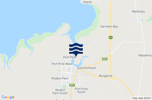 Mappa delle maree di Port Pirie, Australia
