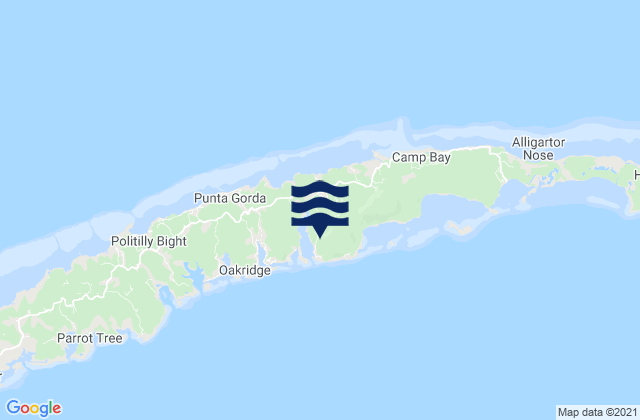 Mappa delle maree di Port Royal, Honduras