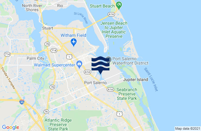 Mappa delle maree di Port Salerno (Manatee Pocket), United States