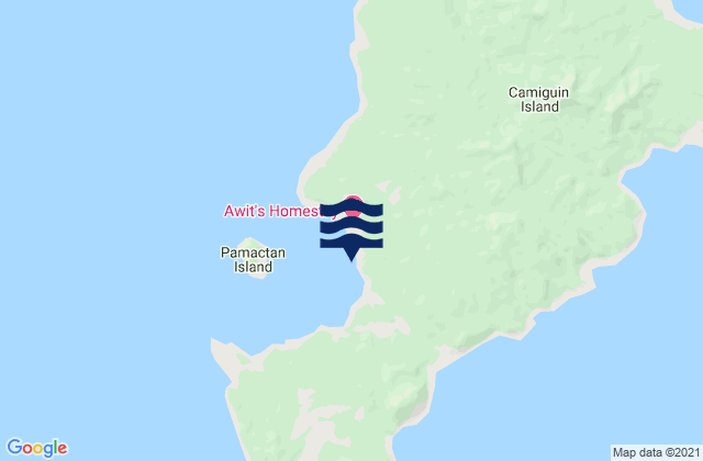 Mappa delle maree di Port San Pio Quinto (Camiguin Island), Philippines