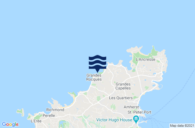 Mappa delle maree di Port Soif Bay Beach, France