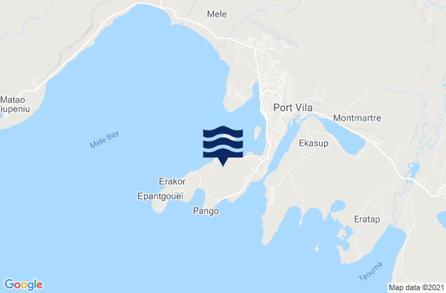 Mappa delle maree di Port Vila, New Caledonia