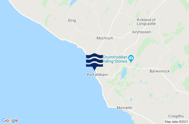 Mappa delle maree di Port William, United Kingdom