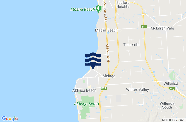 Mappa delle maree di Port Willunga, Australia