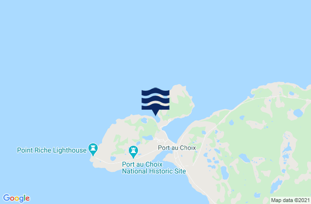 Mappa delle maree di Port au Choix, Canada