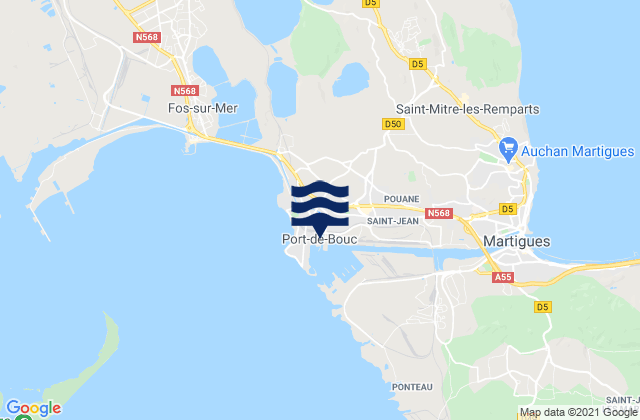 Mappa delle maree di Port de Bouc, France