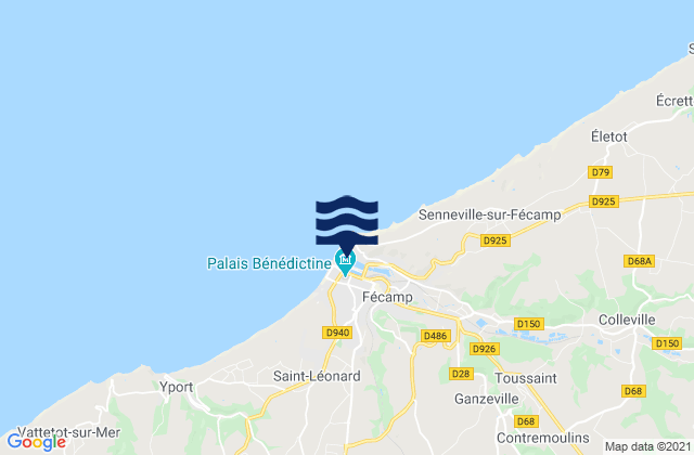 Mappa delle maree di Port de Fécamp, France