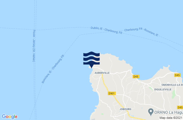 Mappa delle maree di Port de Goury, France