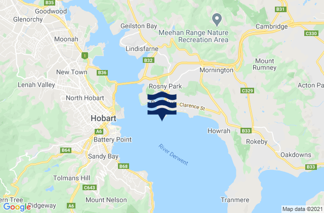Mappa delle maree di Port of Hobart, Australia