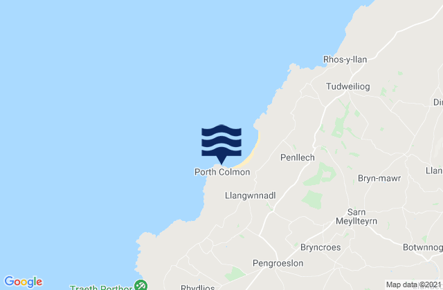 Mappa delle maree di Porth Colmon, United Kingdom