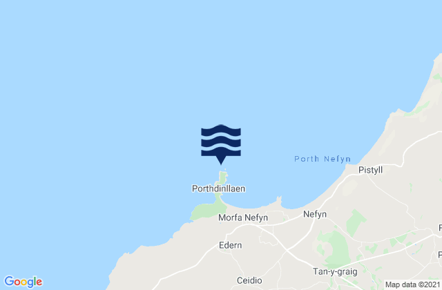 Mappa delle maree di Porth Dinllaen, United Kingdom