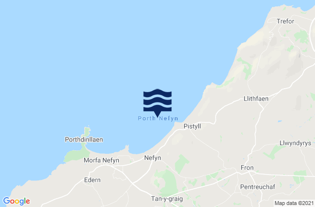 Mappa delle maree di Porth Nefyn, United Kingdom