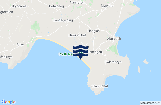 Mappa delle maree di Porth Neigwl Beach, United Kingdom