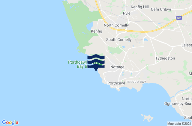 Mappa delle maree di Porthcawl - Rest Bay, United Kingdom
